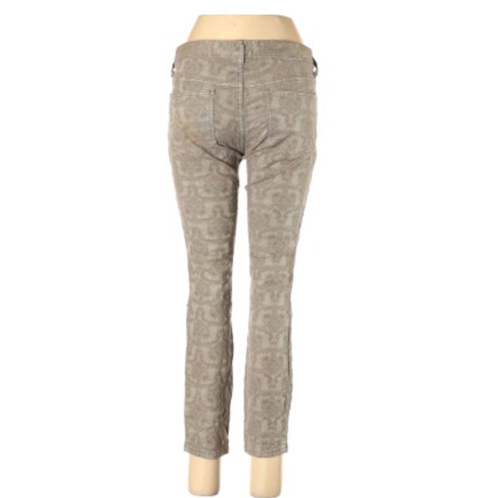 Free People Jacquard Textured Ankle Mid Rise Jeans - Picture 5 of 6